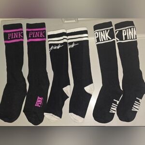 Women's PINK Victoria's Secret U.S. Navy Knee High Socks One Size Bundle Lot